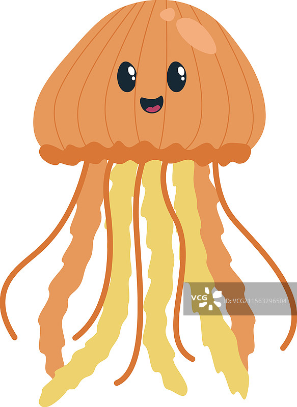 卡通水母角色图片素材