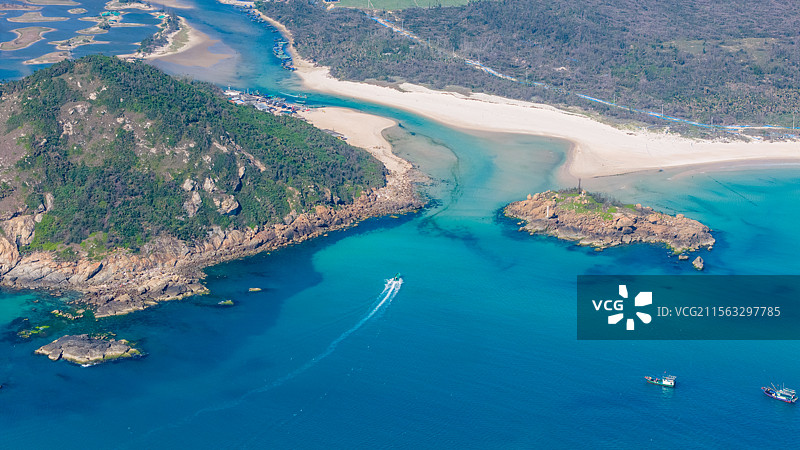 海南文昌铜鼓岭航拍图片素材