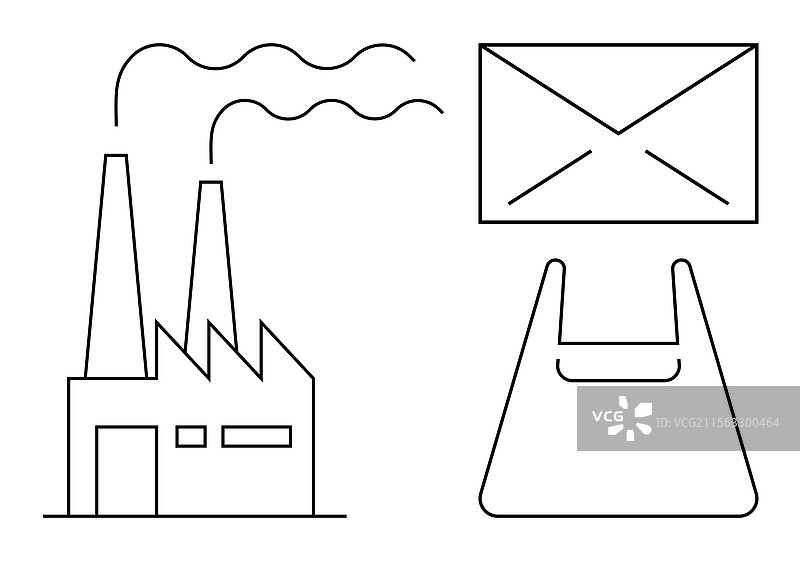 带有污染包围的工业设施图片素材
