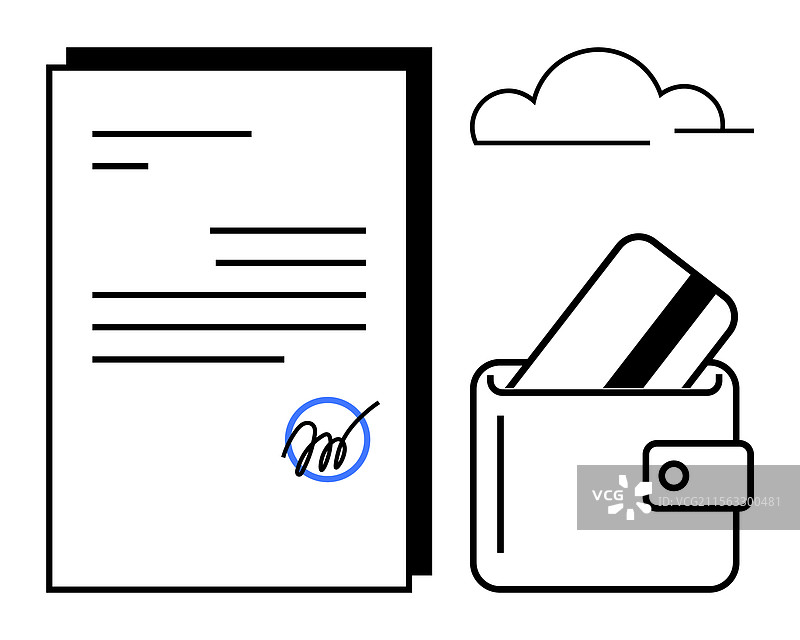 签署的文件、钱包中的信用卡和云端存储图片素材