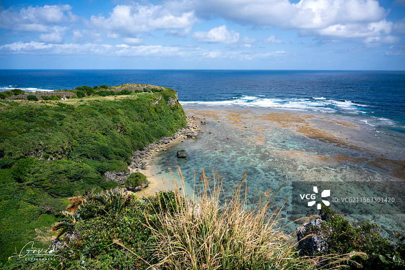 冲绳中部 果报海滩景区图片素材