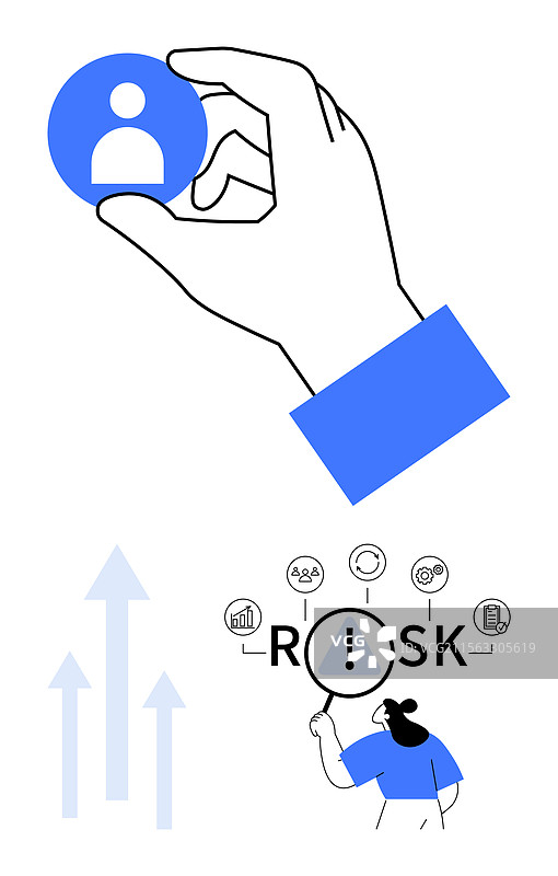 手动选择用户图标，重点关注风险图片素材