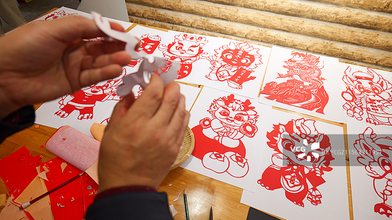 剪纸非遗艺术民俗民间艺术图片素材