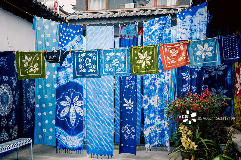 大理周城扎染图片素材