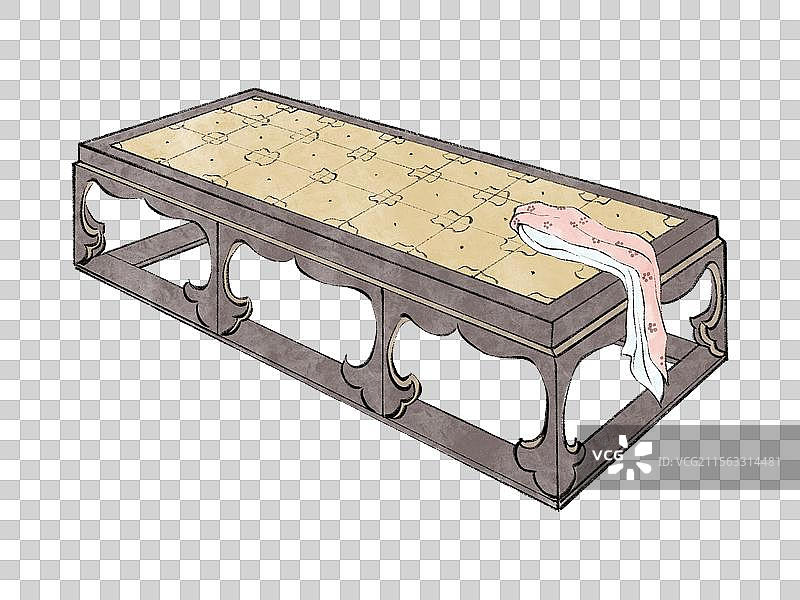 古风国风水墨风园林公园花园庭院亭台楼阁假山石植物花卉盆栽栏杆椅子木榻元素图片素材