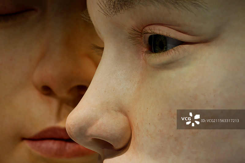 仿真人物脸部模特图片素材