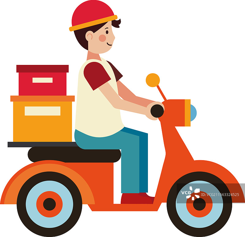 摩托车配送箱图标图片素材