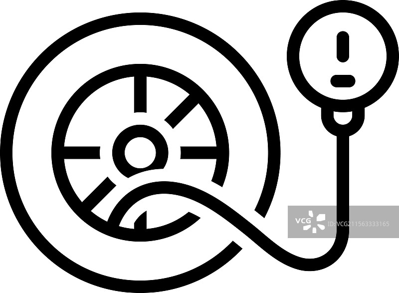 给轮胎充气图片素材