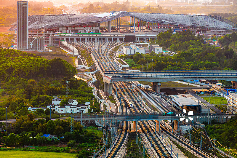 建设中的成都天府站图片素材
