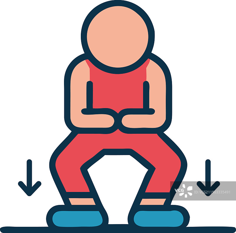 健身操男士深蹲平台图标图片素材