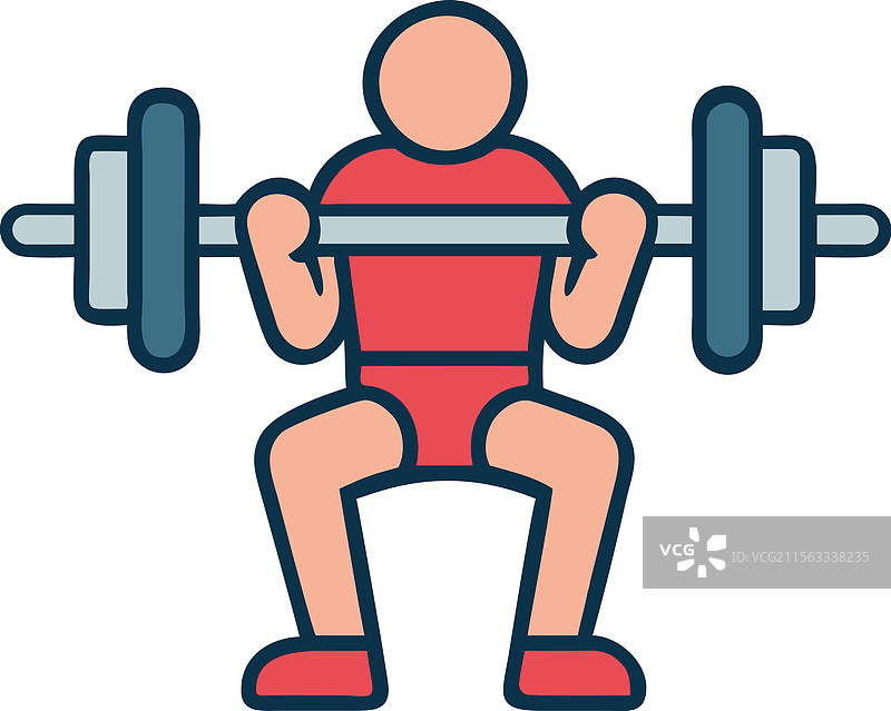 徒手深蹲锻炼图标图片素材