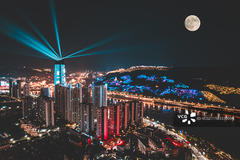 宜宾月圆中秋夜图片素材