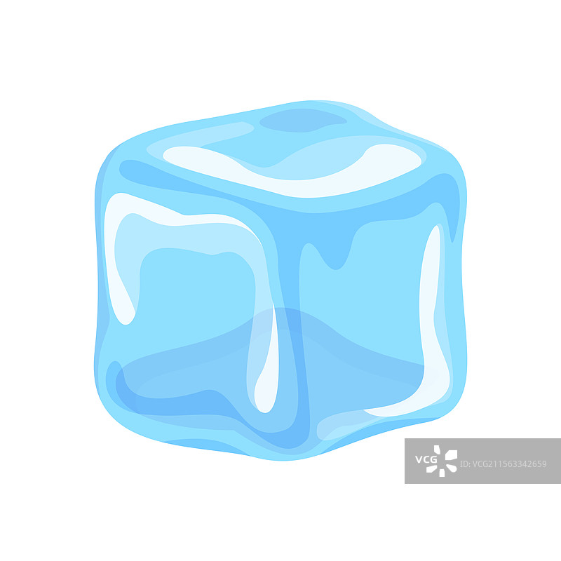 白色背景上的冰块剪贴画图片素材