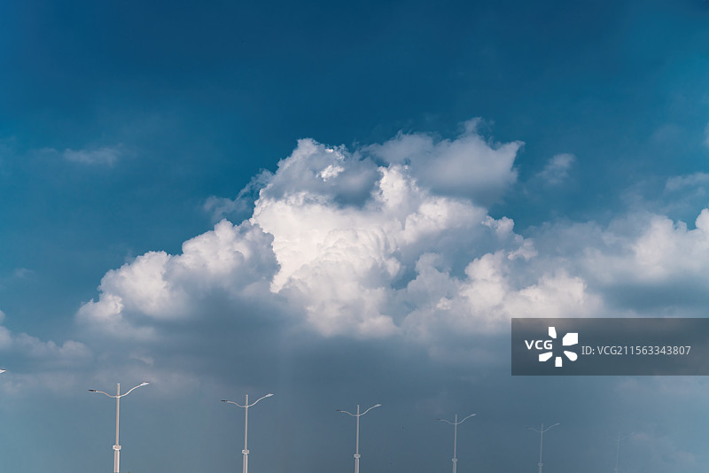 蓝天白云背景，云景图片素材