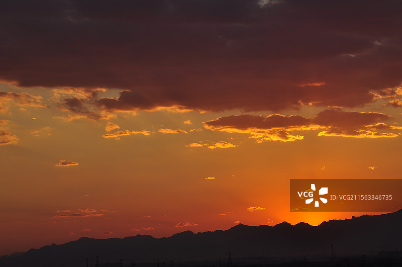 日落西山图片素材