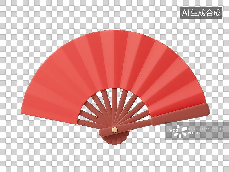 【AI数字艺术】3D折扇图片素材