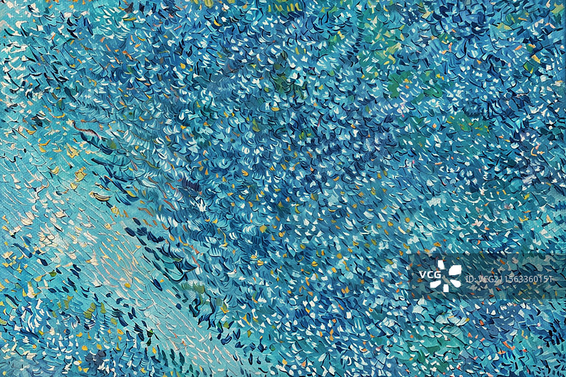 春天。极简抽象。图案背景图。彩色点点笔触油画。五彩缤纷图片素材