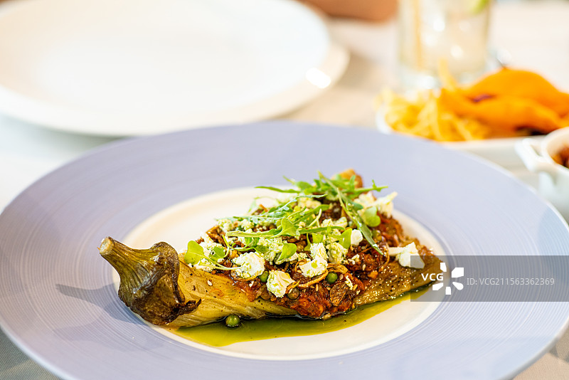 柬埔寨重要旅游城市暹粒的高档餐厅中的高棉料理图片素材