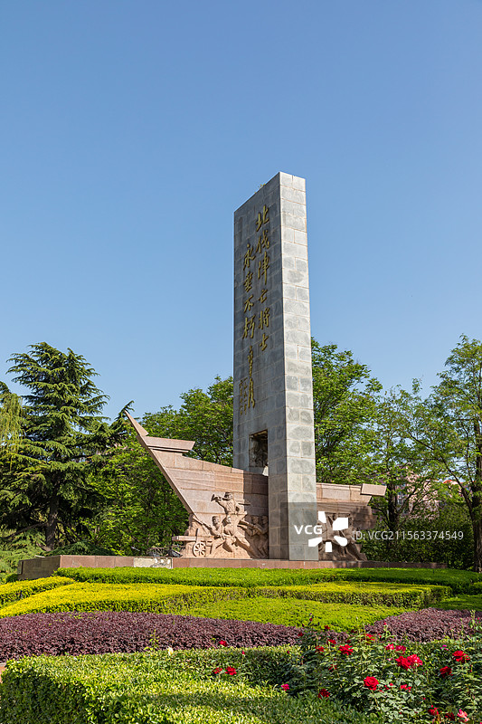 郑州市碧沙岗公园，北伐阵亡将士纪念碑图片素材
