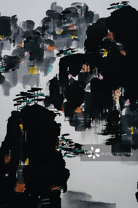 吴冠中 画展图片素材