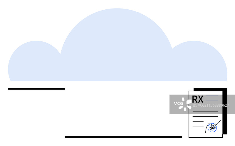 云计算概念与数字处方图片素材