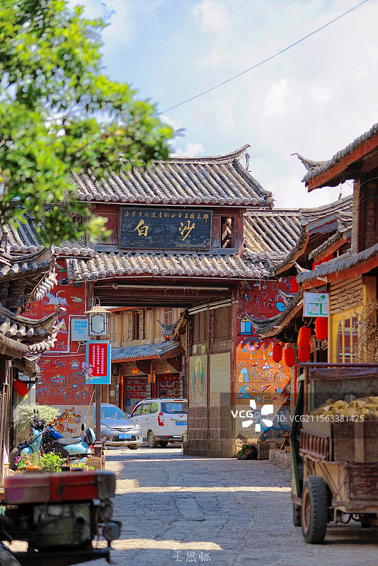 云南丽江白沙古镇图片素材