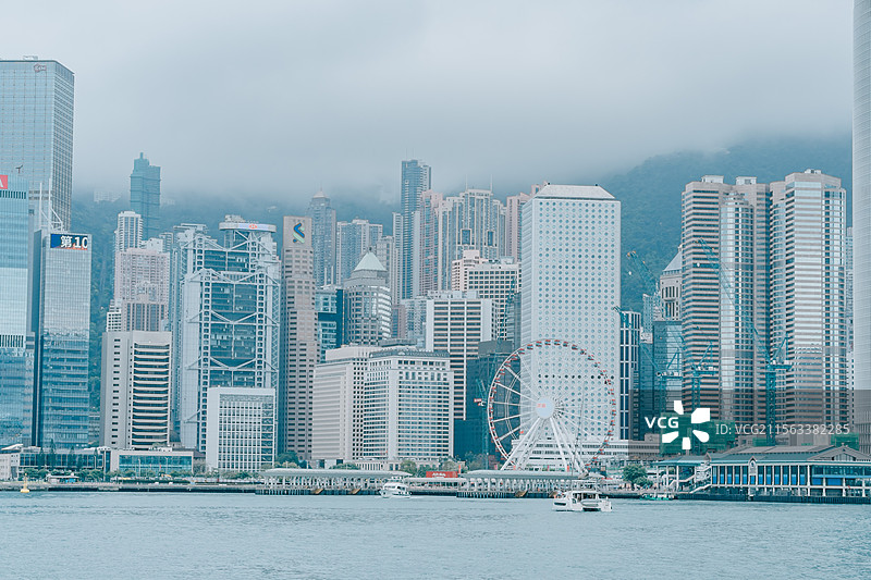 香港天星码头维多利亚港天星小轮海运大厦观景平台图片素材