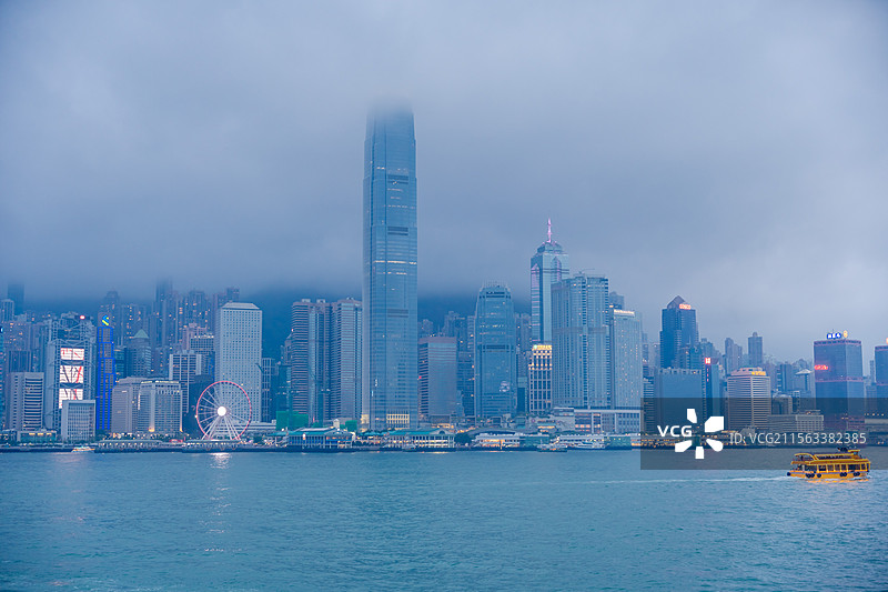 香港维多利亚港夜景图片素材