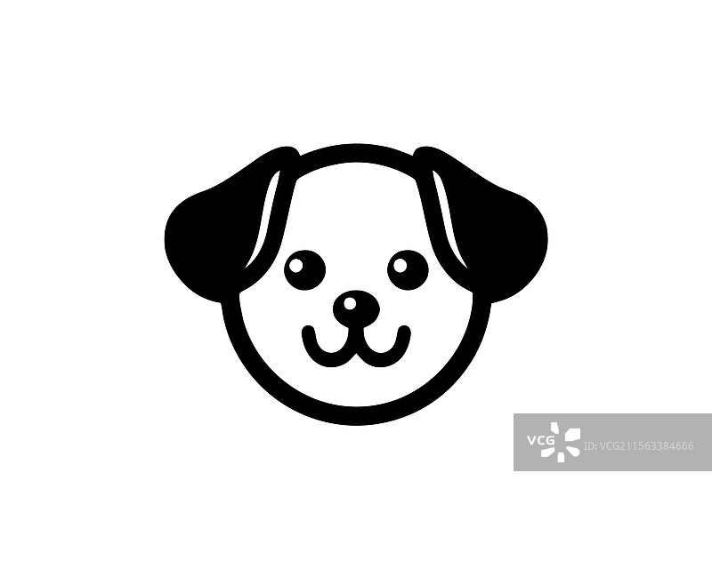 狗的剪影标志设计图标模板图片素材