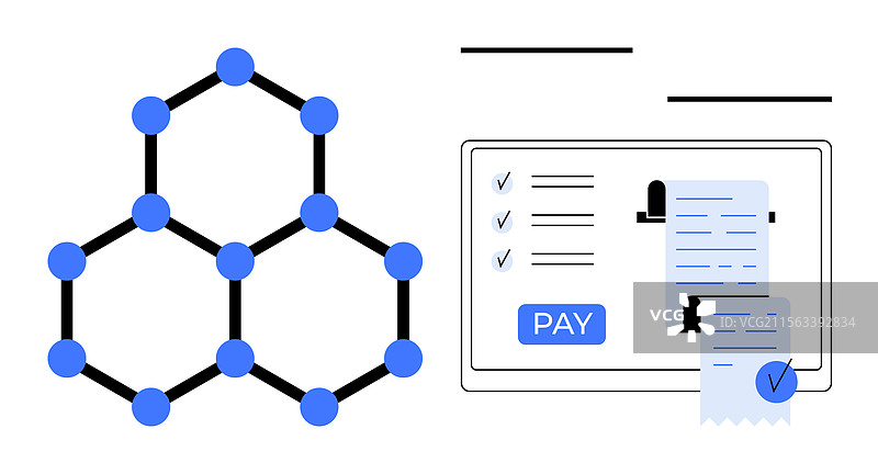 数字网络和在线支付概念图片素材
