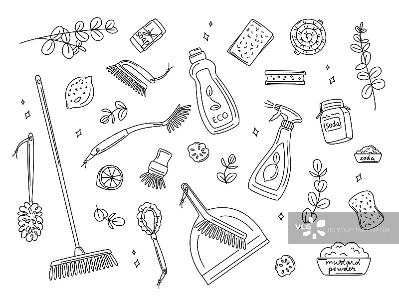 环保清洁产品套装 有机图片素材