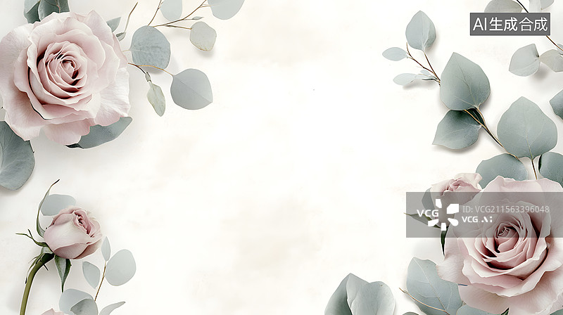 【AI数字艺术】AIGC：情人节七夕复古玫瑰花边框背景壁纸图片素材