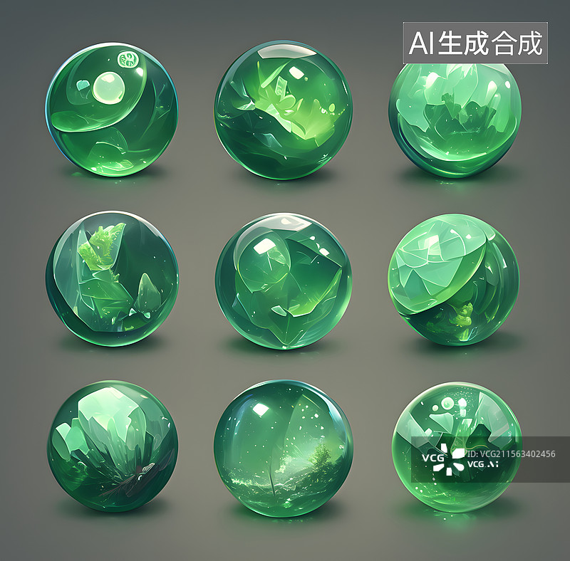 【AI数字艺术】游戏珠子 电子 弹珠 玻璃图片素材