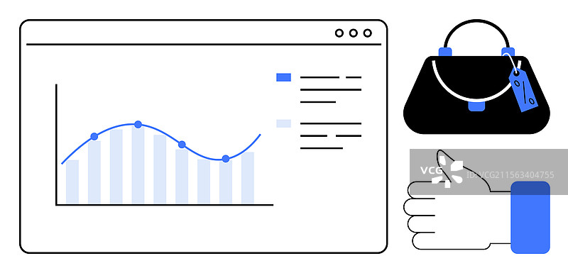 计算机屏幕上的数据分析图表图片素材