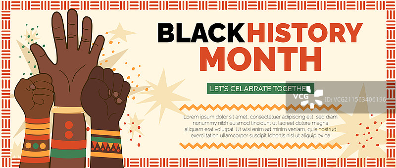 举手庆祝黑人历史月图片素材