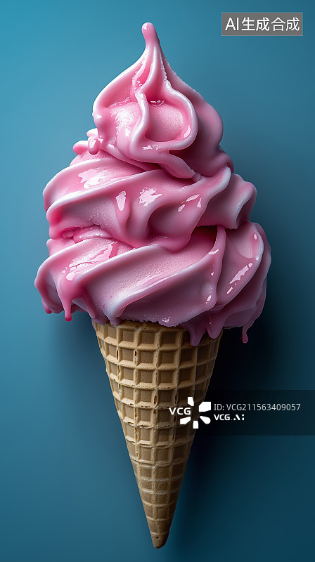 【AI数字艺术】冰淇淋雪糕甜筒图片素材