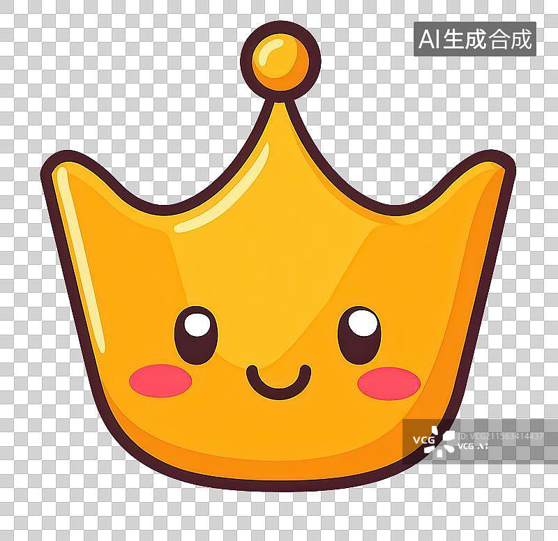 【AI数字艺术】3D渲染免扣图元素卡通金黄色可爱皇冠王冠图片素材