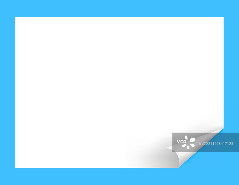 A4纸模板 mock-up，带卷边效果图片素材