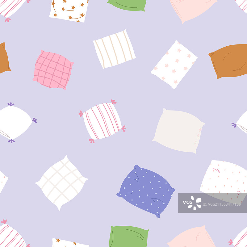 柔软枕头无缝图案简单枕头与图片素材