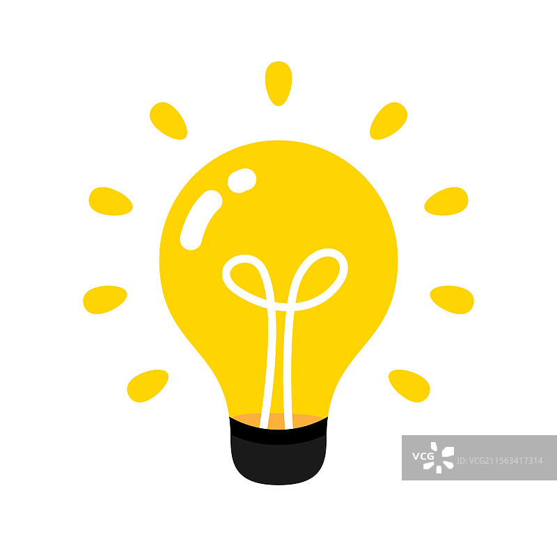 灯泡图标创意与灵感图片素材