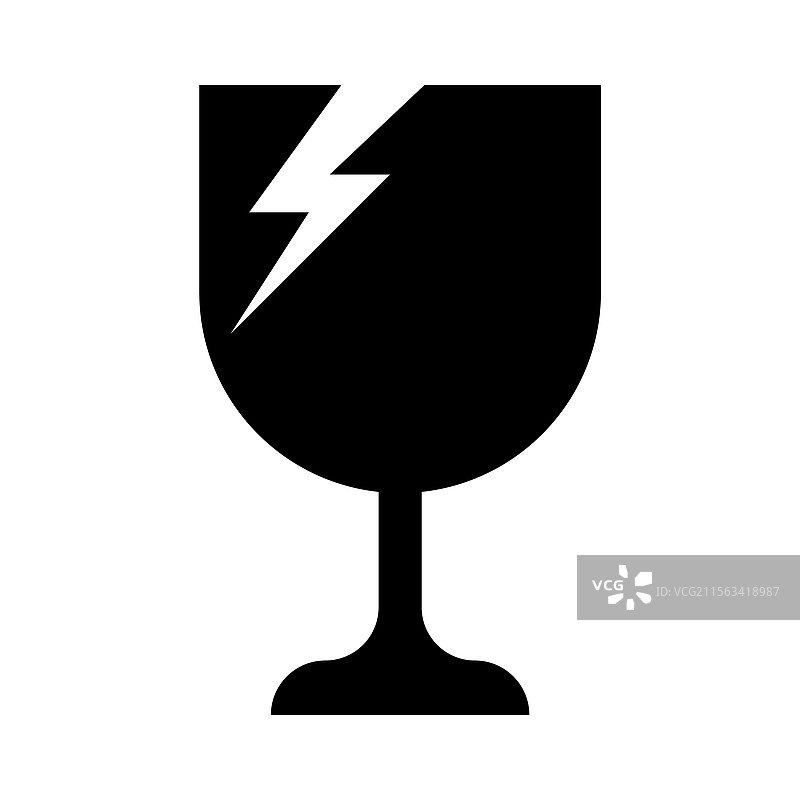 破碎的玻璃作为脆弱的象征 破碎的玻璃图标图片素材