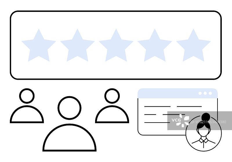 客户反馈评估与五星评级图片素材