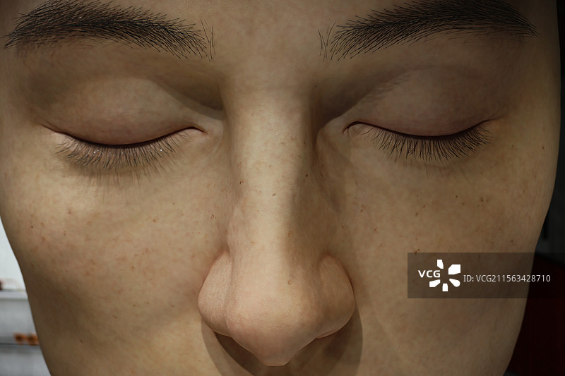 仿真人物脸部模特图片素材