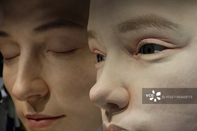 仿真人物脸部模特图片素材