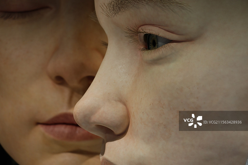 仿真人物脸部模特图片素材