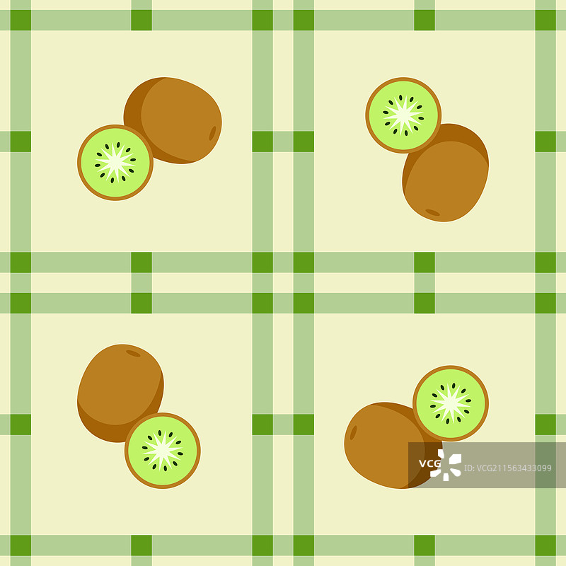 猕猴桃水果无缝图案面料简单设计图片素材