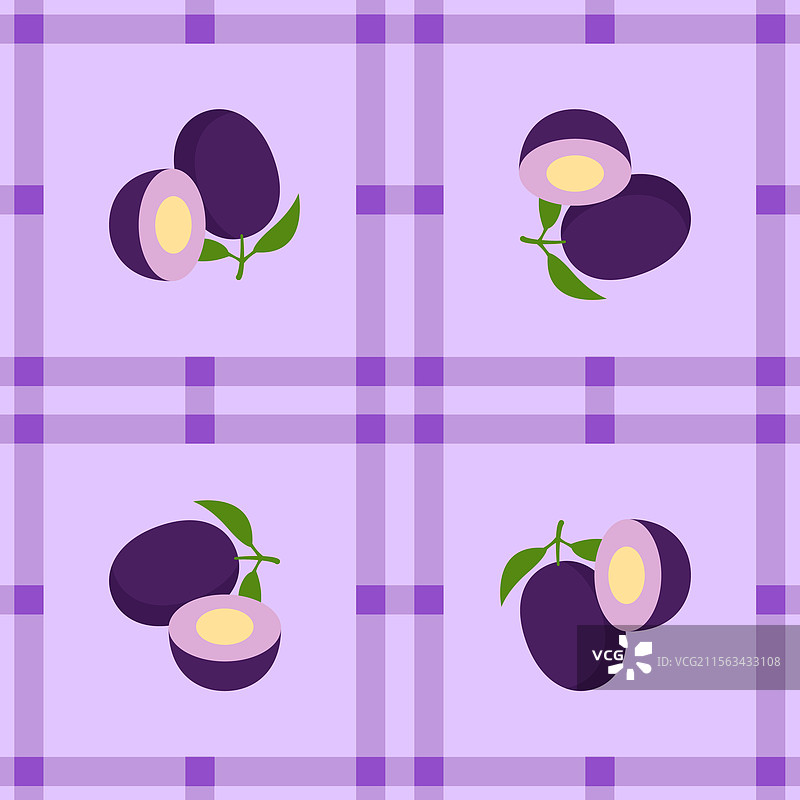 无缝的黑枣果图案面料设计简单图片素材