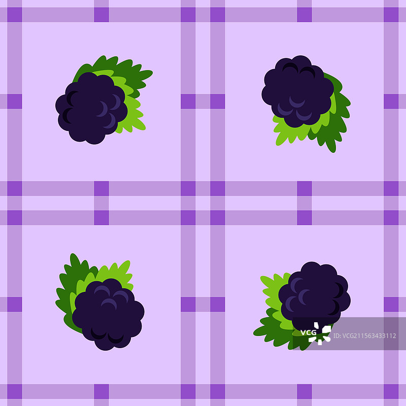 简单的桑葚水果无缝图案面料图片素材