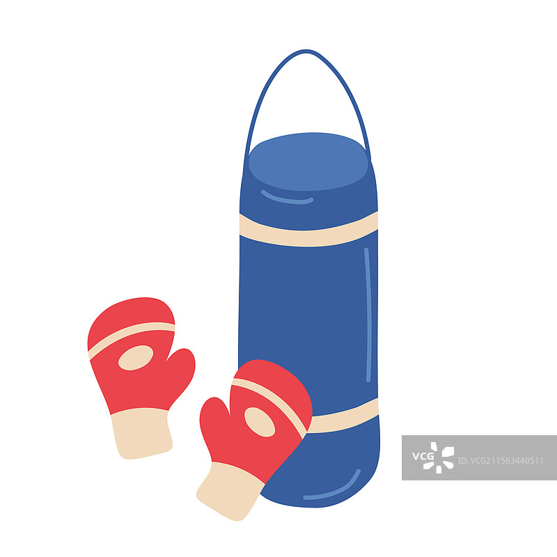 拳击沙袋和手套运动图片素材