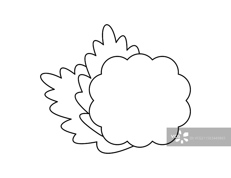 桑葚水果轮廓图，用于涂色书模板图片素材